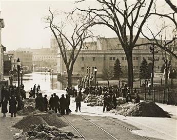 (THE FLOOD OF 1936) A group of 16 photographs from the Massachusetts Works Progress Administration depicting the flood and its aftermat